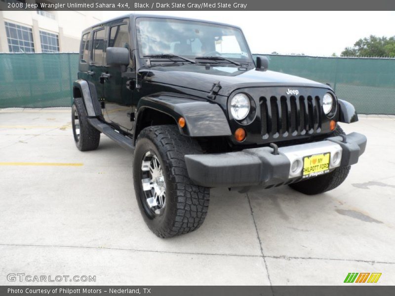 Black / Dark Slate Gray/Med Slate Gray 2008 Jeep Wrangler Unlimited Sahara 4x4