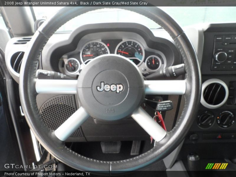 Black / Dark Slate Gray/Med Slate Gray 2008 Jeep Wrangler Unlimited Sahara 4x4