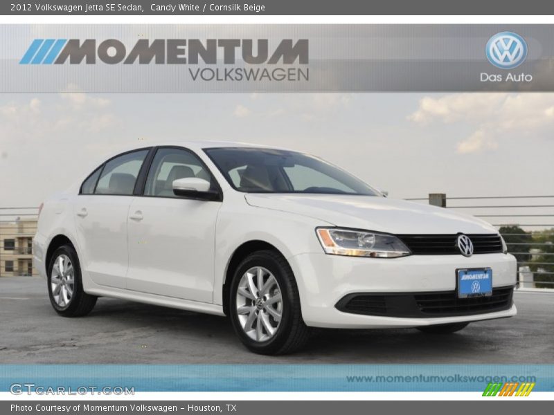 Candy White / Cornsilk Beige 2012 Volkswagen Jetta SE Sedan