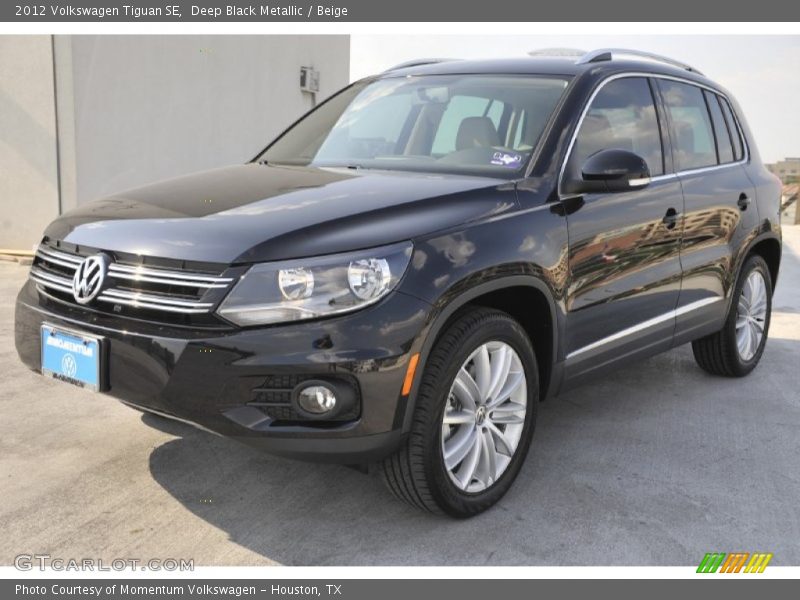 Deep Black Metallic / Beige 2012 Volkswagen Tiguan SE