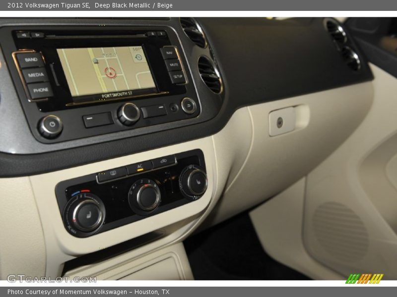 Deep Black Metallic / Beige 2012 Volkswagen Tiguan SE