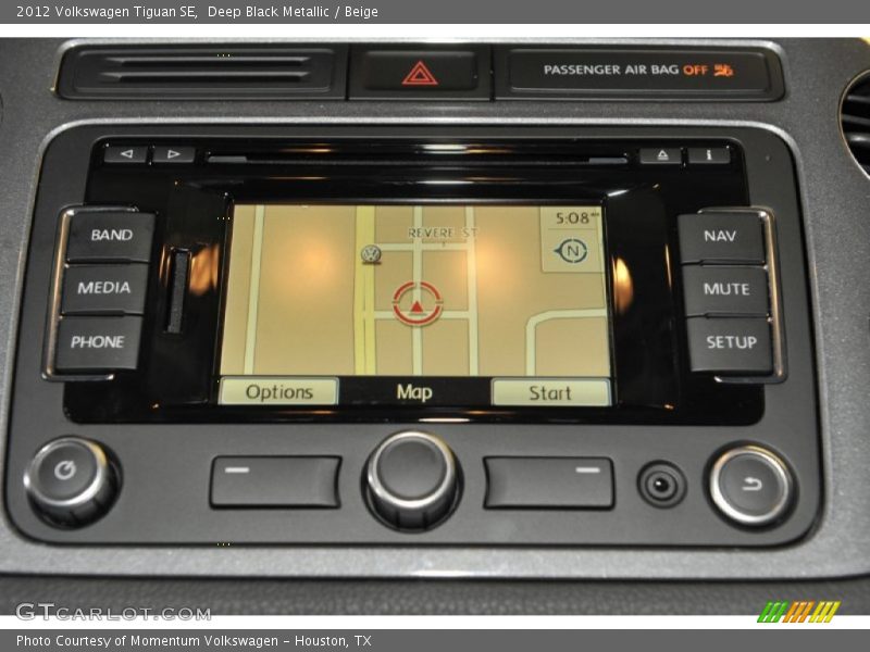 Deep Black Metallic / Beige 2012 Volkswagen Tiguan SE