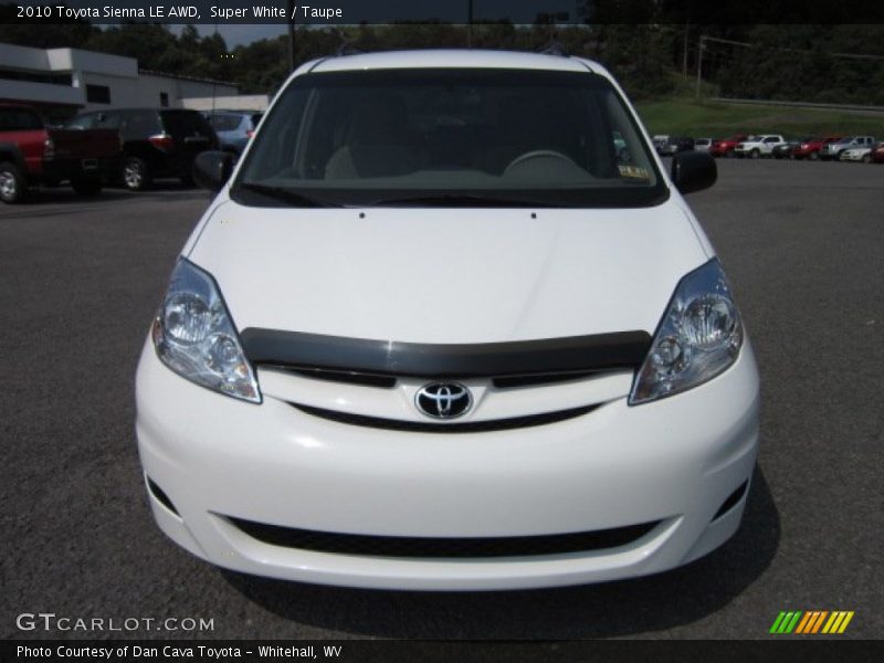 Super White / Taupe 2010 Toyota Sienna LE AWD