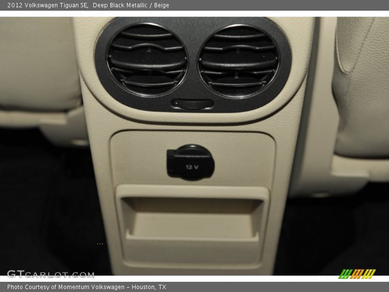 Deep Black Metallic / Beige 2012 Volkswagen Tiguan SE