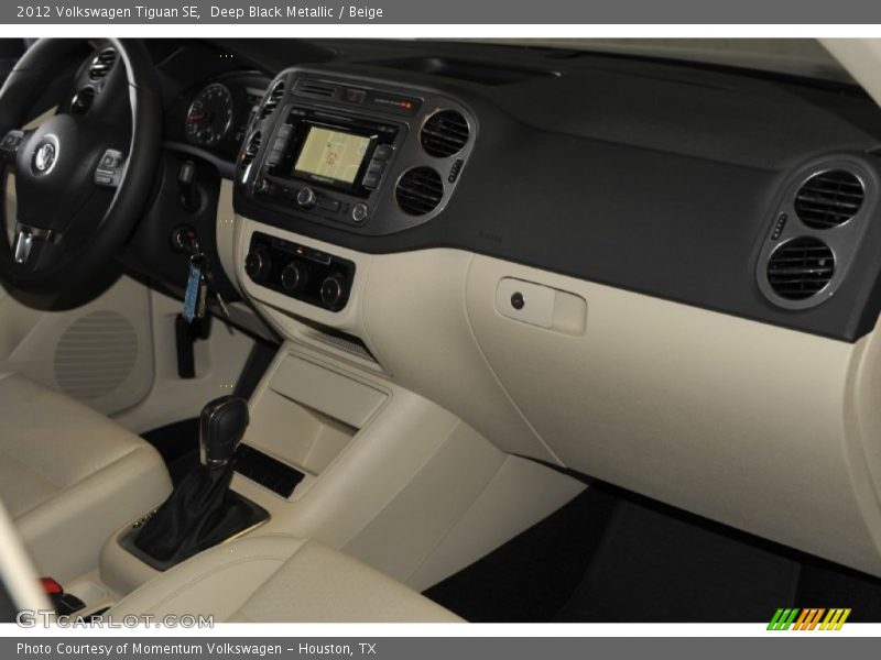 Deep Black Metallic / Beige 2012 Volkswagen Tiguan SE