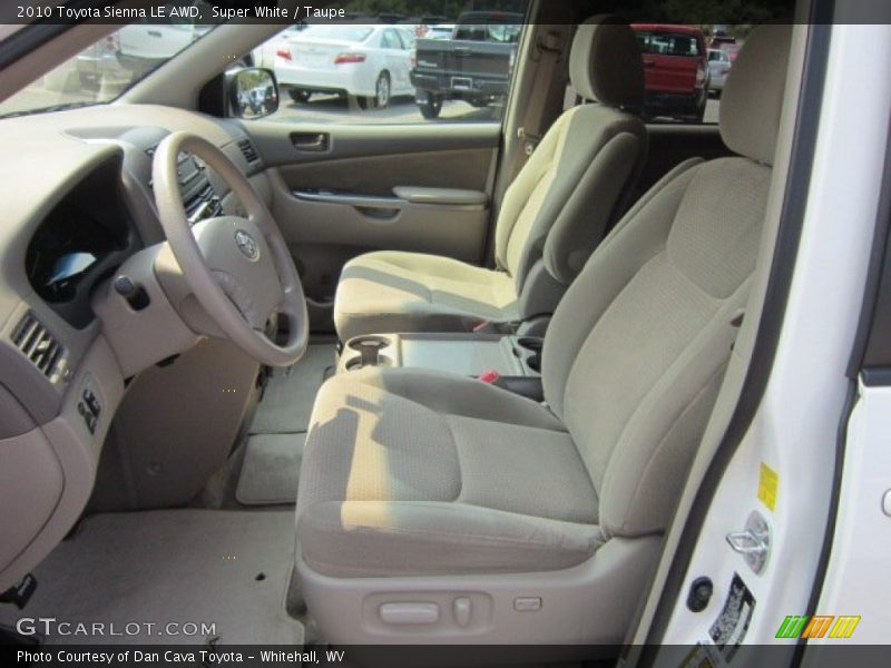 Super White / Taupe 2010 Toyota Sienna LE AWD