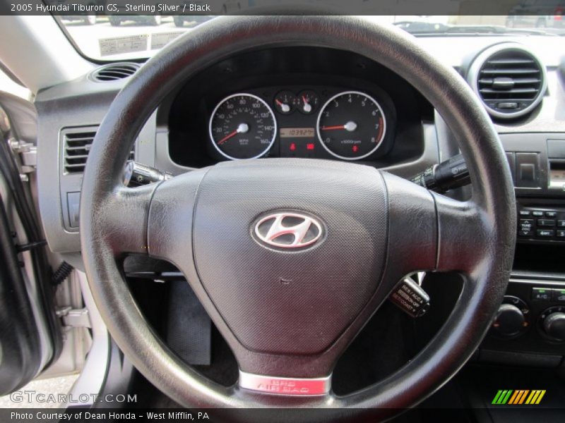 Sterling Silver / Black 2005 Hyundai Tiburon GS