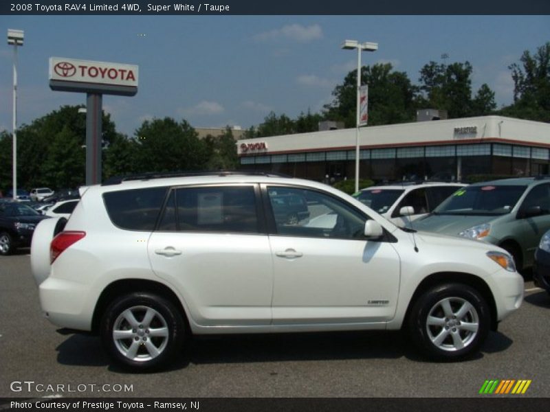 Super White / Taupe 2008 Toyota RAV4 Limited 4WD