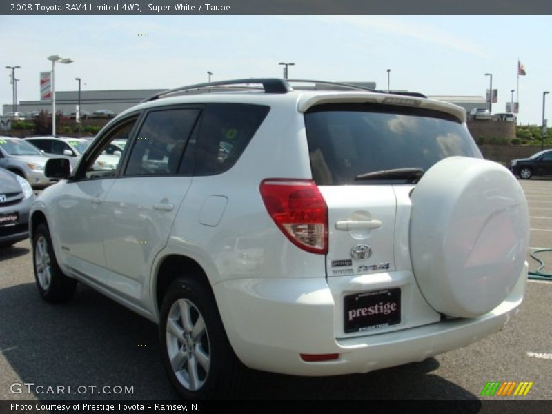 Super White / Taupe 2008 Toyota RAV4 Limited 4WD