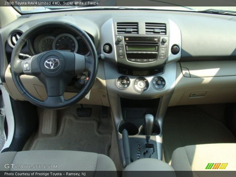 Super White / Taupe 2008 Toyota RAV4 Limited 4WD