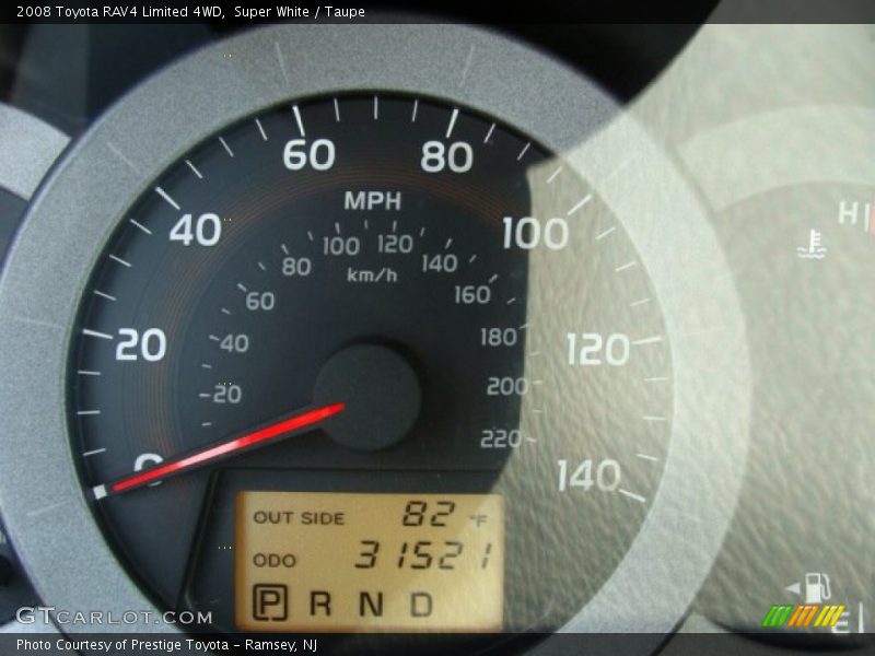 Super White / Taupe 2008 Toyota RAV4 Limited 4WD