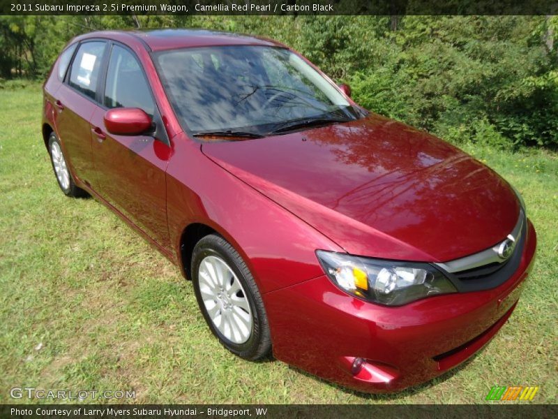 Camellia Red Pearl / Carbon Black 2011 Subaru Impreza 2.5i Premium Wagon