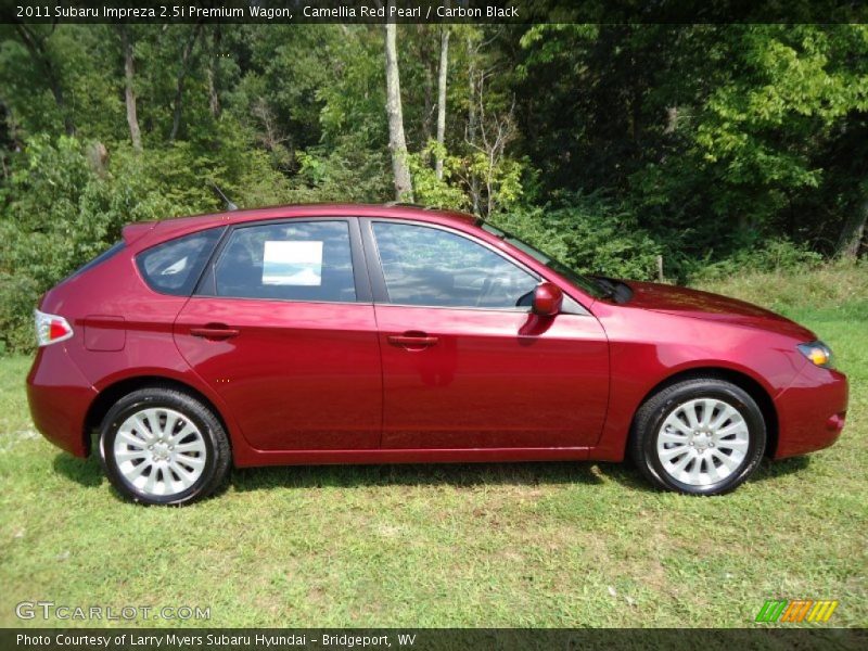 Camellia Red Pearl / Carbon Black 2011 Subaru Impreza 2.5i Premium Wagon