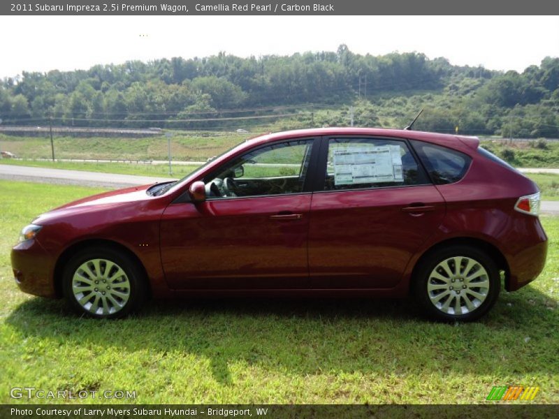 Camellia Red Pearl / Carbon Black 2011 Subaru Impreza 2.5i Premium Wagon