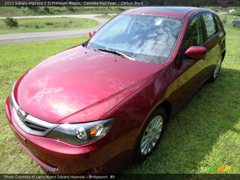 Camellia Red Pearl / Carbon Black 2011 Subaru Impreza 2.5i Premium Wagon
