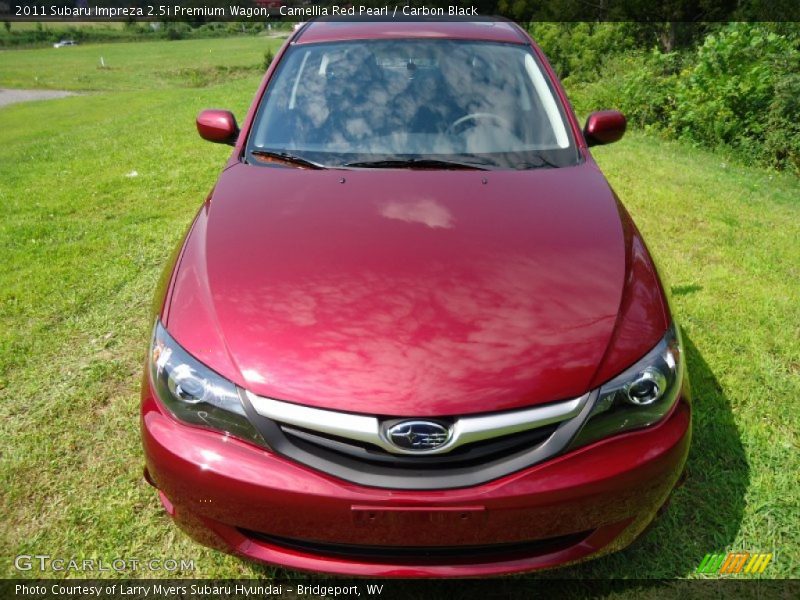 Camellia Red Pearl / Carbon Black 2011 Subaru Impreza 2.5i Premium Wagon