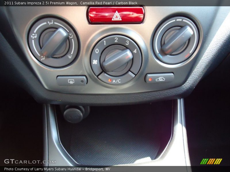 Camellia Red Pearl / Carbon Black 2011 Subaru Impreza 2.5i Premium Wagon