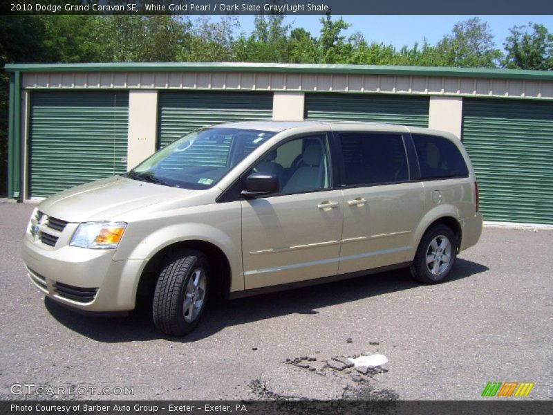 White Gold Pearl / Dark Slate Gray/Light Shale 2010 Dodge Grand Caravan SE