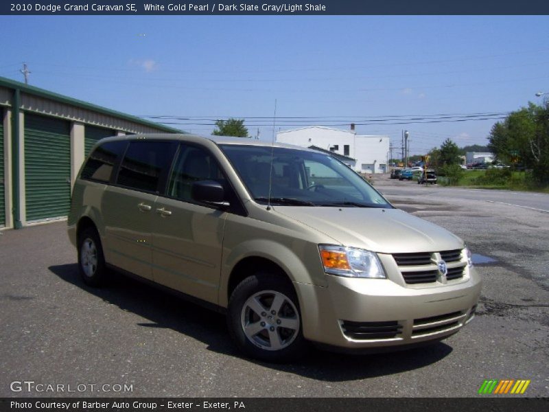 White Gold Pearl / Dark Slate Gray/Light Shale 2010 Dodge Grand Caravan SE