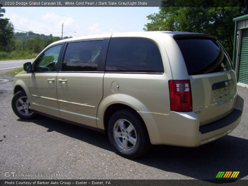 White Gold Pearl / Dark Slate Gray/Light Shale 2010 Dodge Grand Caravan SE