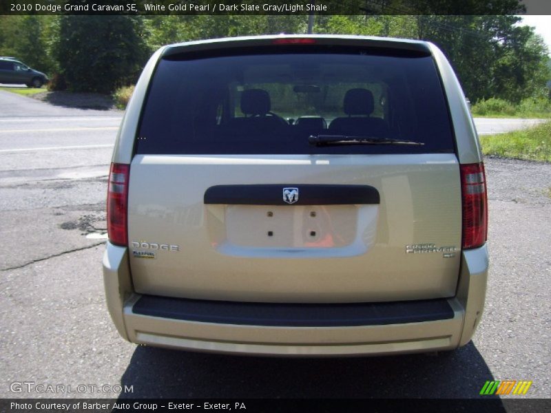 White Gold Pearl / Dark Slate Gray/Light Shale 2010 Dodge Grand Caravan SE