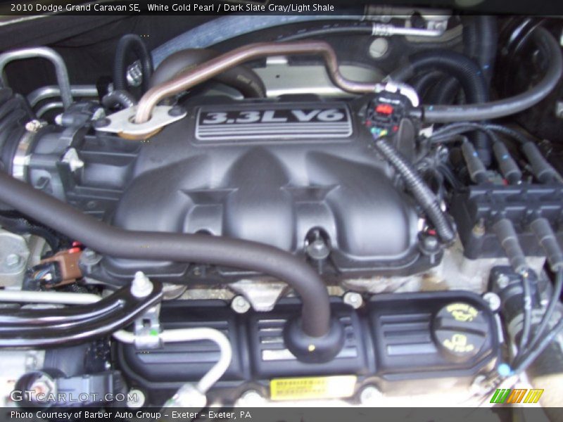 White Gold Pearl / Dark Slate Gray/Light Shale 2010 Dodge Grand Caravan SE