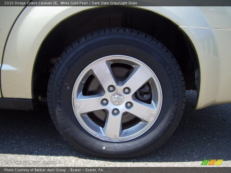 White Gold Pearl / Dark Slate Gray/Light Shale 2010 Dodge Grand Caravan SE