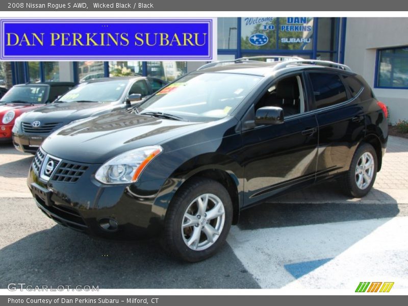 Wicked Black / Black 2008 Nissan Rogue S AWD