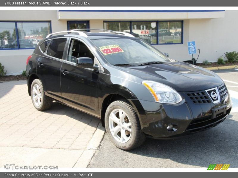 Wicked Black / Black 2008 Nissan Rogue S AWD