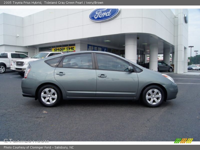 Tideland Gray Green Pearl / Ivory/Brown 2005 Toyota Prius Hybrid