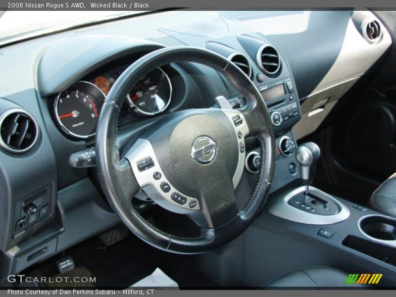 Wicked Black / Black 2008 Nissan Rogue S AWD