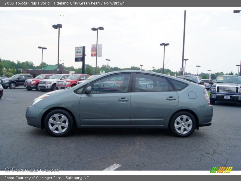 Tideland Gray Green Pearl / Ivory/Brown 2005 Toyota Prius Hybrid