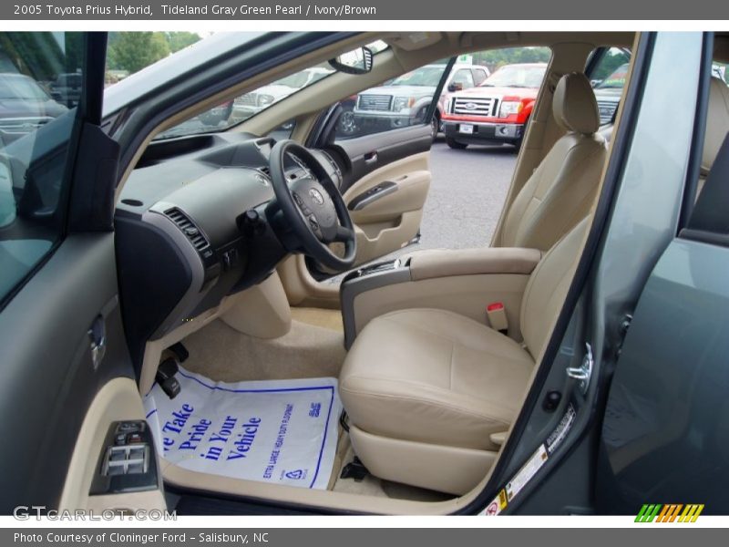 Tideland Gray Green Pearl / Ivory/Brown 2005 Toyota Prius Hybrid