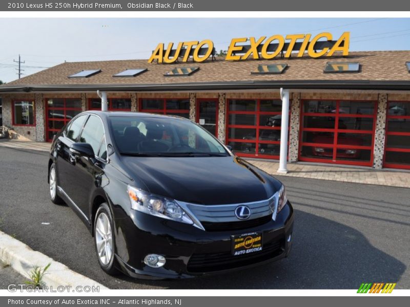 Obsidian Black / Black 2010 Lexus HS 250h Hybrid Premium
