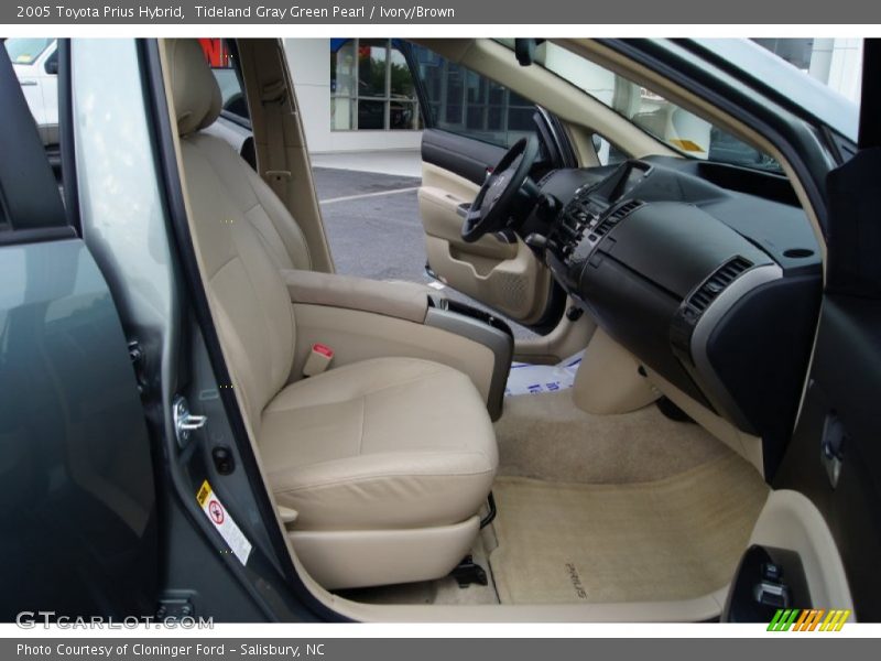 Tideland Gray Green Pearl / Ivory/Brown 2005 Toyota Prius Hybrid