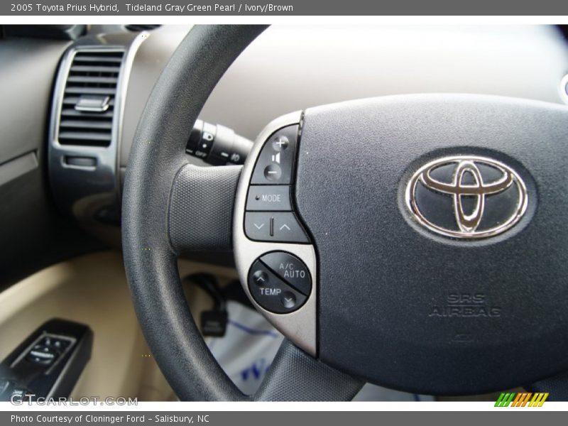 Tideland Gray Green Pearl / Ivory/Brown 2005 Toyota Prius Hybrid