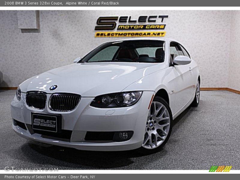 Alpine White / Coral Red/Black 2008 BMW 3 Series 328xi Coupe