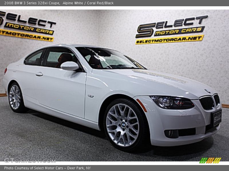 Alpine White / Coral Red/Black 2008 BMW 3 Series 328xi Coupe