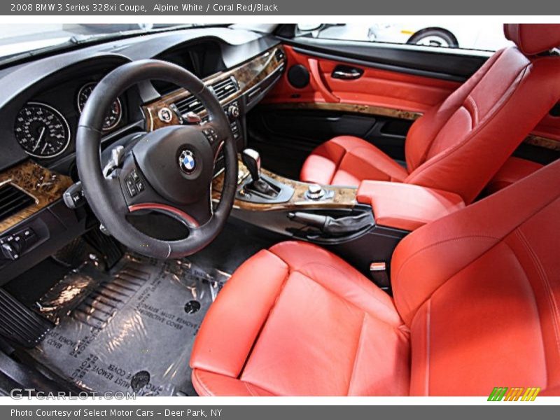 Alpine White / Coral Red/Black 2008 BMW 3 Series 328xi Coupe
