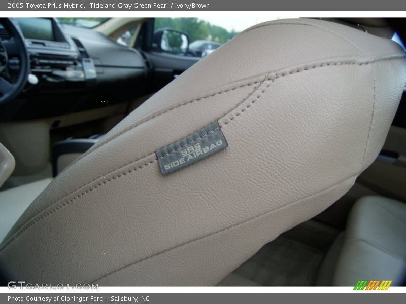 Tideland Gray Green Pearl / Ivory/Brown 2005 Toyota Prius Hybrid