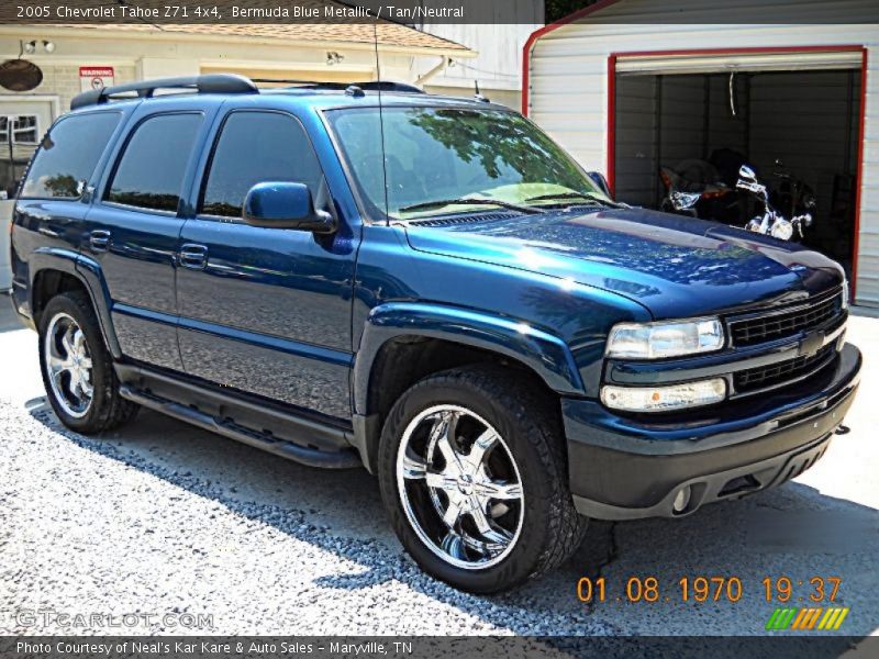 Bermuda Blue Metallic / Tan/Neutral 2005 Chevrolet Tahoe Z71 4x4
