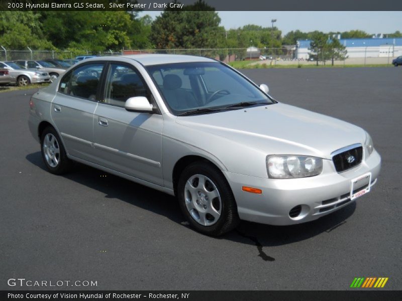 Silver Pewter / Dark Gray 2003 Hyundai Elantra GLS Sedan