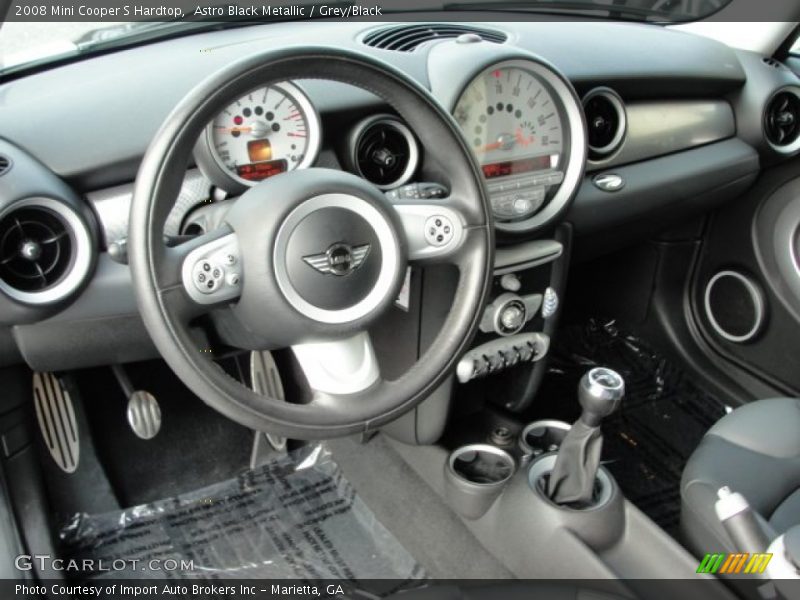 Astro Black Metallic / Grey/Black 2008 Mini Cooper S Hardtop