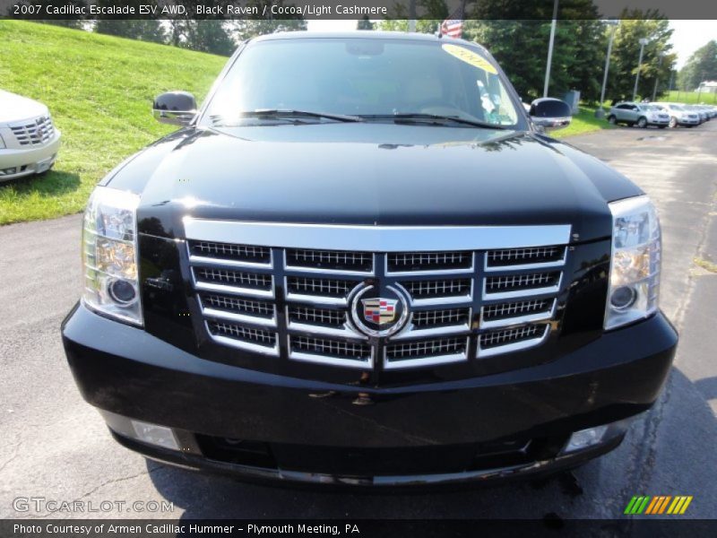 Black Raven / Cocoa/Light Cashmere 2007 Cadillac Escalade ESV AWD