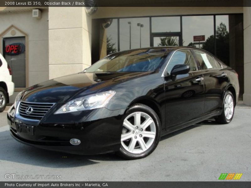 Obsidian Black / Black 2008 Lexus ES 350