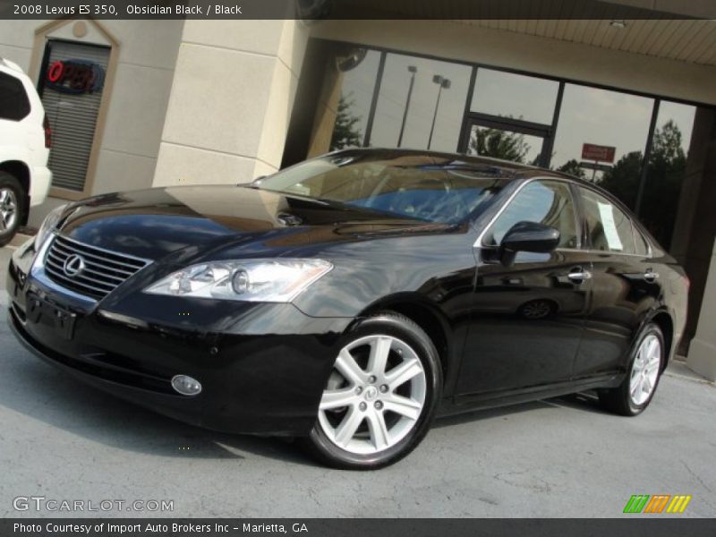 Obsidian Black / Black 2008 Lexus ES 350