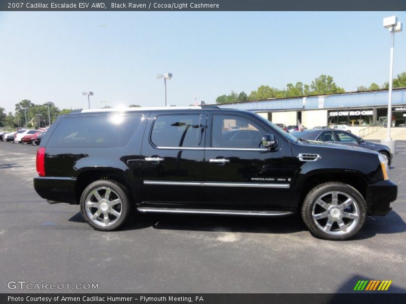 Black Raven / Cocoa/Light Cashmere 2007 Cadillac Escalade ESV AWD