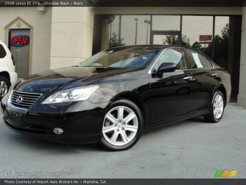 Obsidian Black / Black 2008 Lexus ES 350