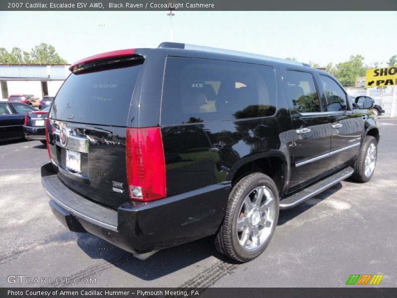 Black Raven / Cocoa/Light Cashmere 2007 Cadillac Escalade ESV AWD