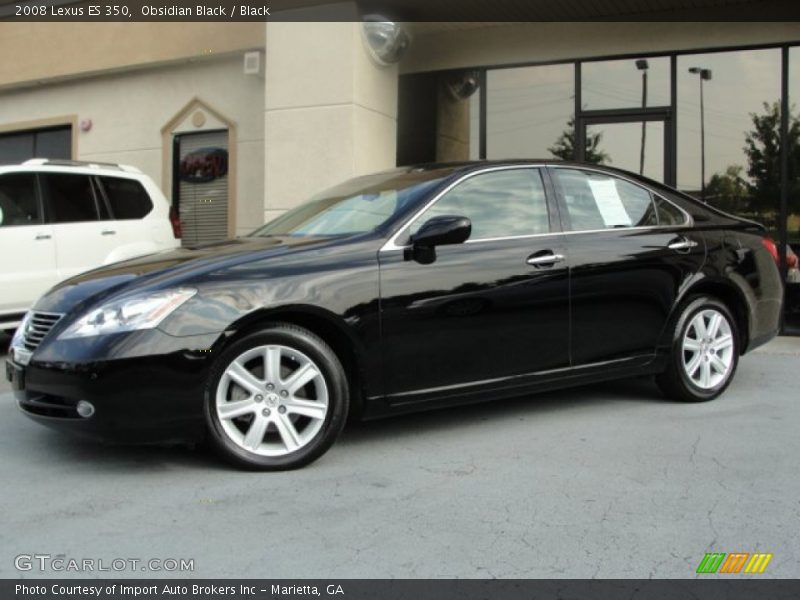 Obsidian Black / Black 2008 Lexus ES 350